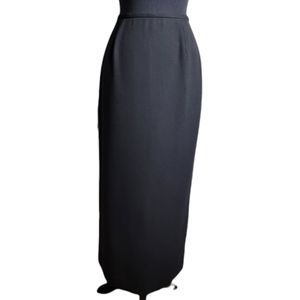 Evan Picone women's black maxi skirt size 8 zip back long career